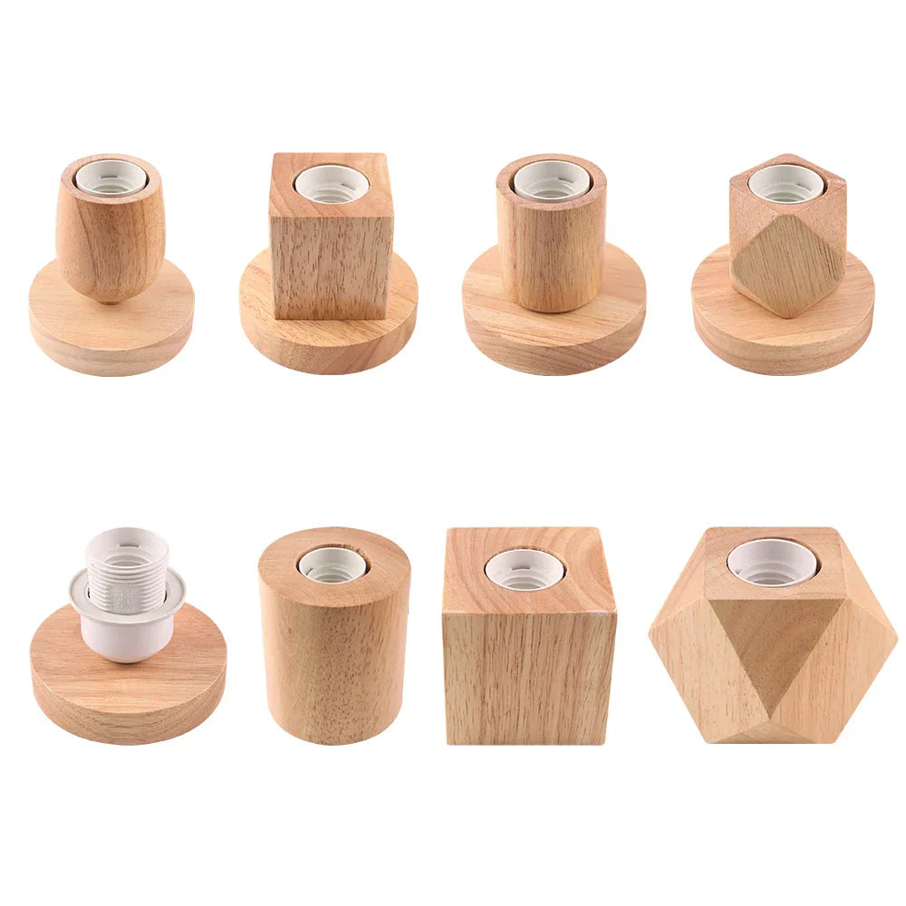 RusticGleam - Vintage Trä Bordslampa