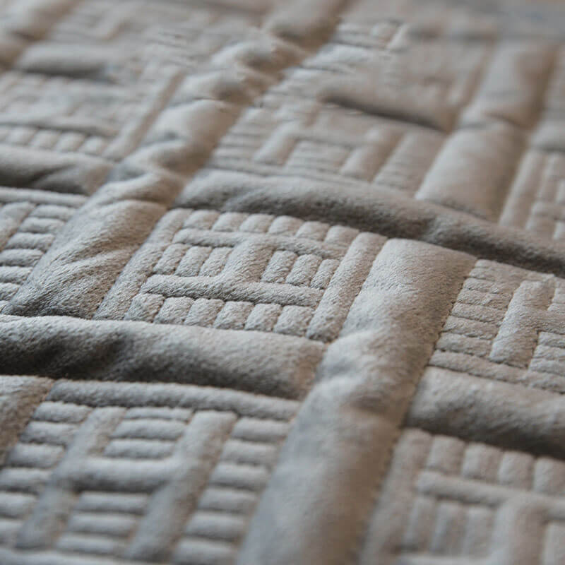 Vintage Mörk Kviltad Sammet Represistent Sofföverdrag