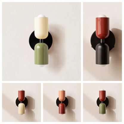 Vägglampa Modern Dubbel Glas Sconce Armatur