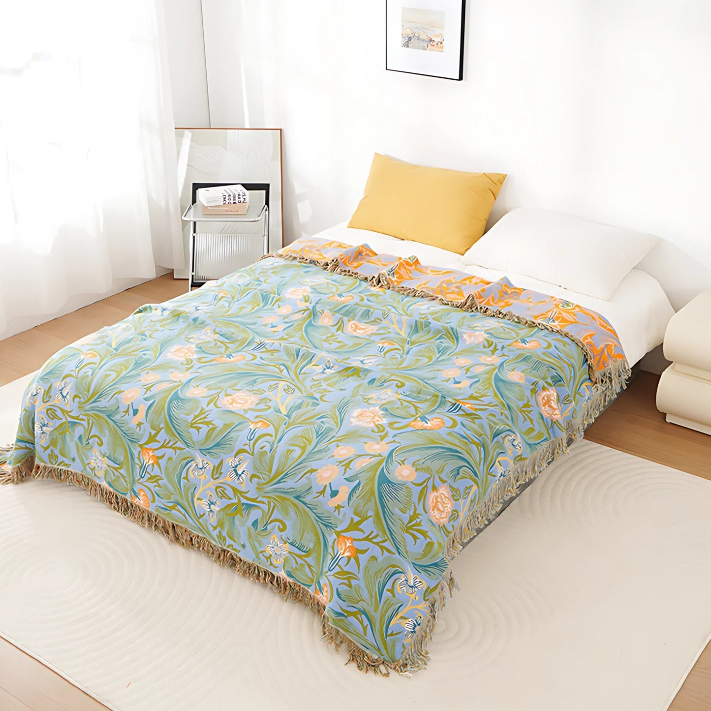 Vintage Floral Tapestry Kastpläd