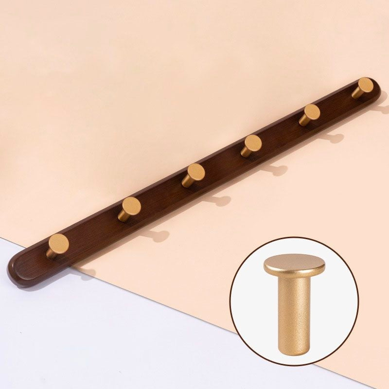 Vintage Brun Vägg Klädhängare | Trä & Metallkrokar (4‑6 Krokar) | Brick by Brick