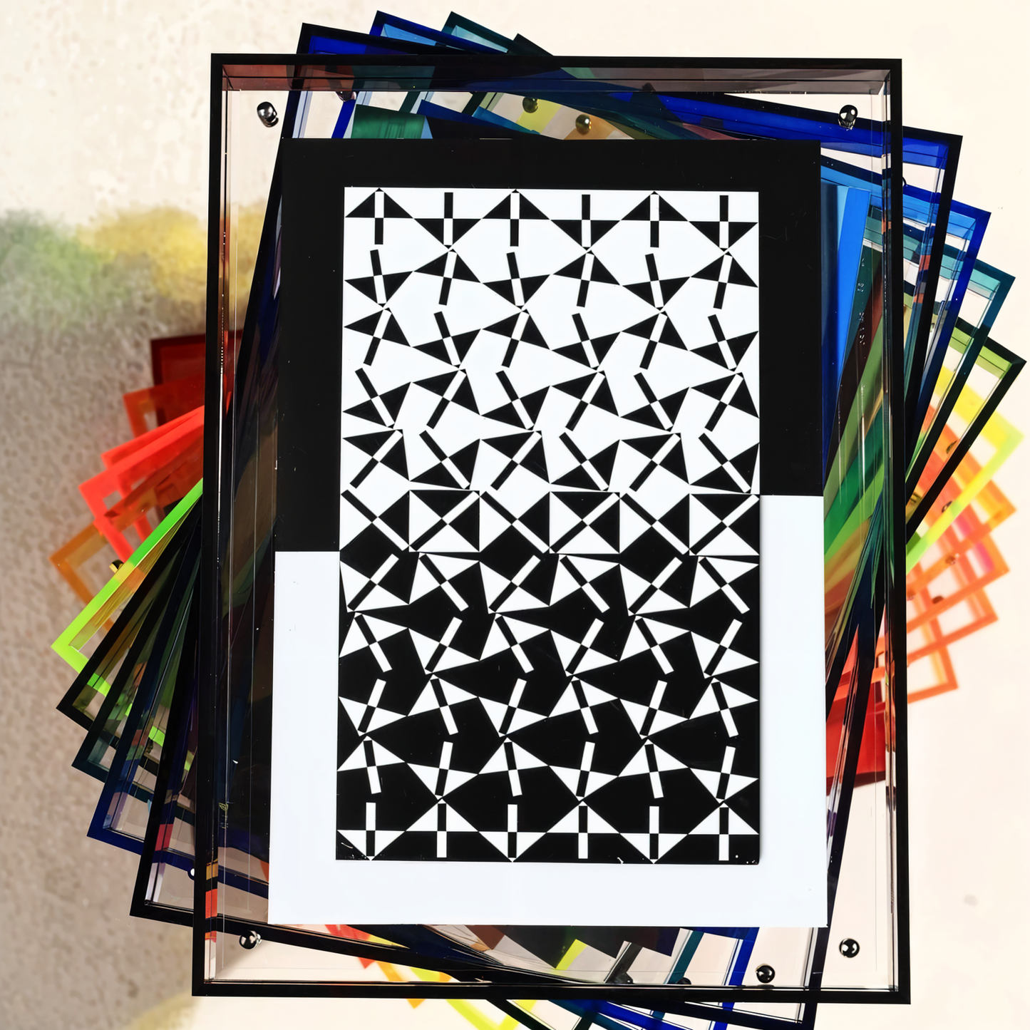 VividAcryl Neon-bilderamar - Luminösa akrylamarar i 80-talsstil för en livlig boendemiljö