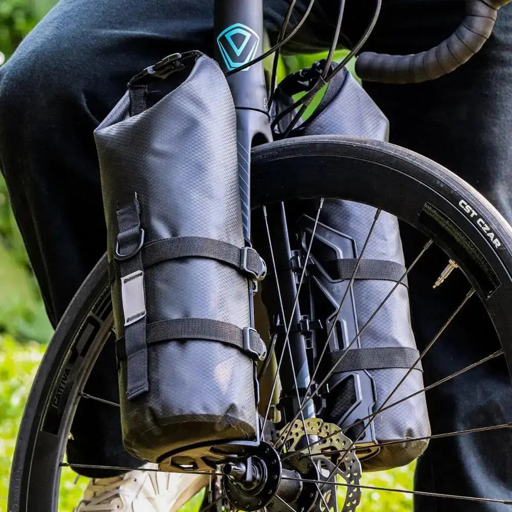 Vattentäta cykelpacktasskar för framhjul