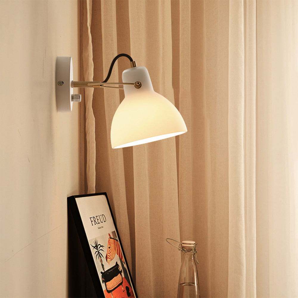 Minimalistisk Enkel Vit Glas Vägglampa