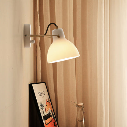 Minimalistisk Enkel Vit Glas Vägglampa