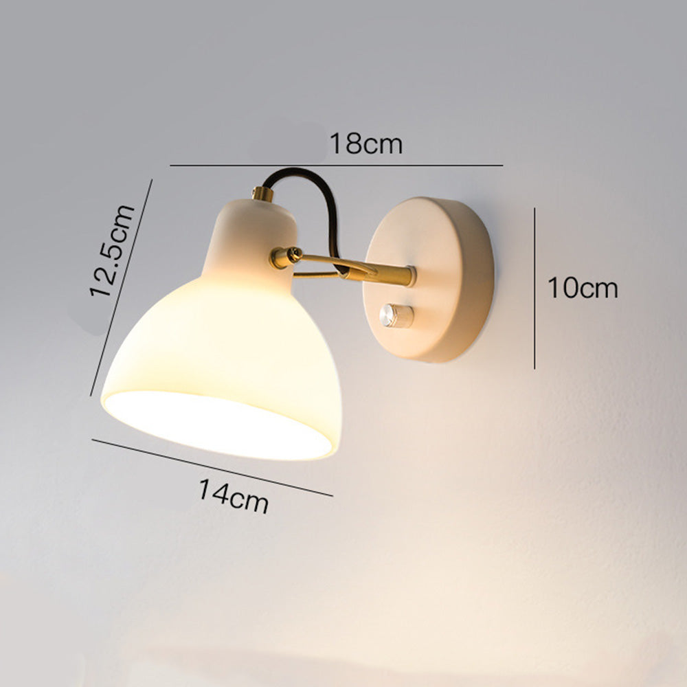 Minimalistisk Enkel Vit Glas Vägglampa