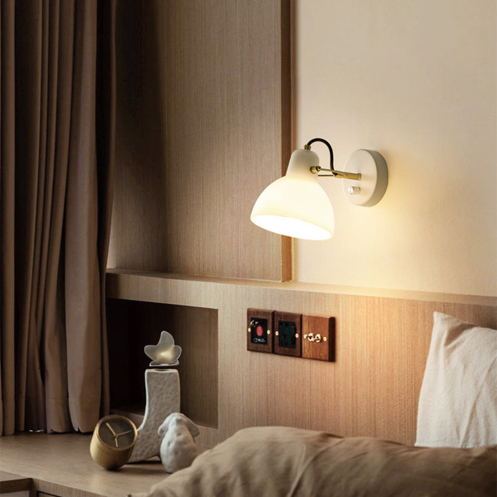 Minimalistisk Enkel Vit Glas Vägglampa