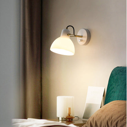 Minimalistisk Enkel Vit Glas Vägglampa