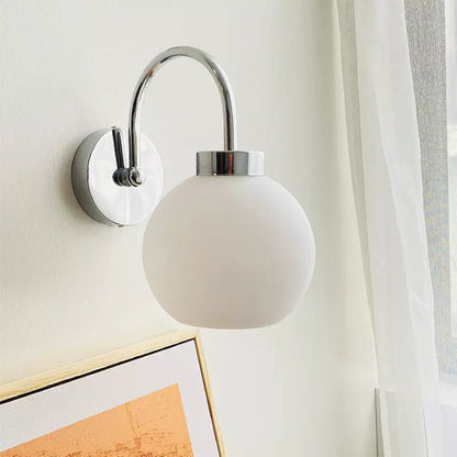 Bauhaus Crème Fransk Glaskeramisk Vägglampa