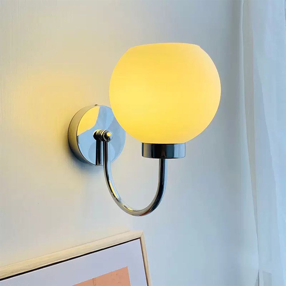 Bauhaus Kräm Fransk Glaskampanj Vägglampa