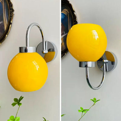 Bauhaus Kräm Fransk Glaskampanj Vägglampa