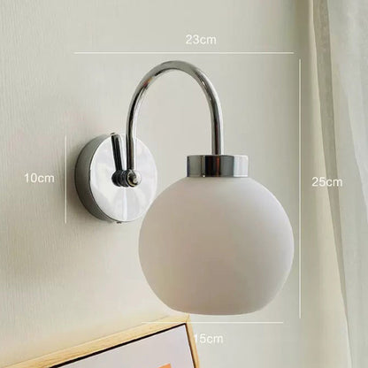 Bauhaus Crème Fransk Glaskeramisk Vägglampa