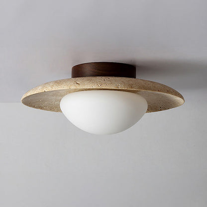 Industrinmodern beige stenvägglampa