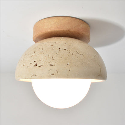 Industrinmodern beige stenvägglampa