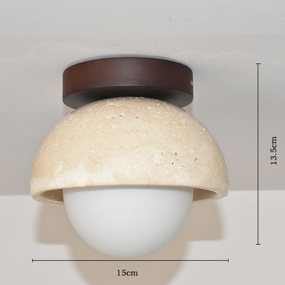 Industrinmodern beige stenvägglampa