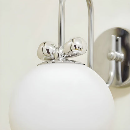 Fransk Kräm Vit Glas Vägglampa