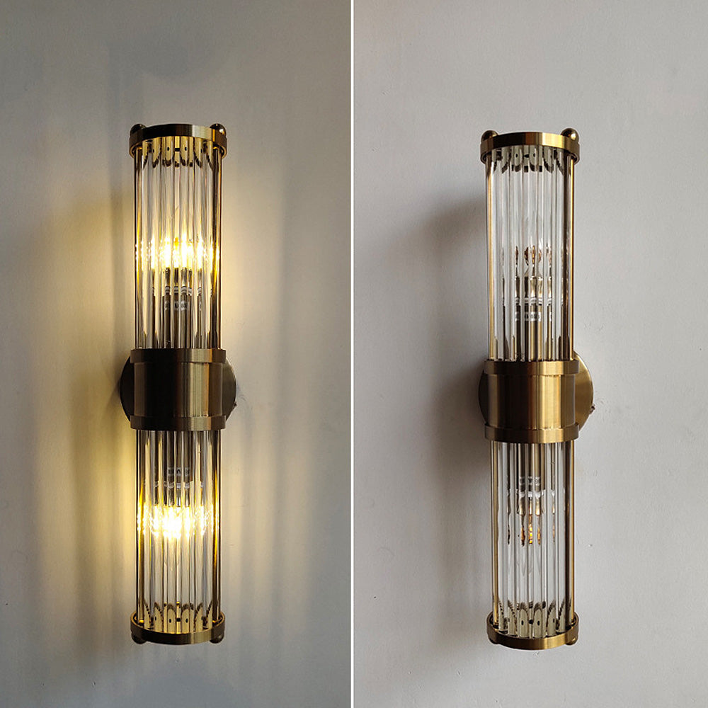 Vägglampa Guld Glas LED Inomhus Armatur