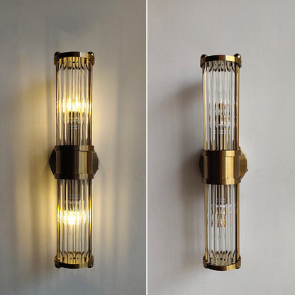 Vägglampa Guld Glas LED Inomhus Armatur