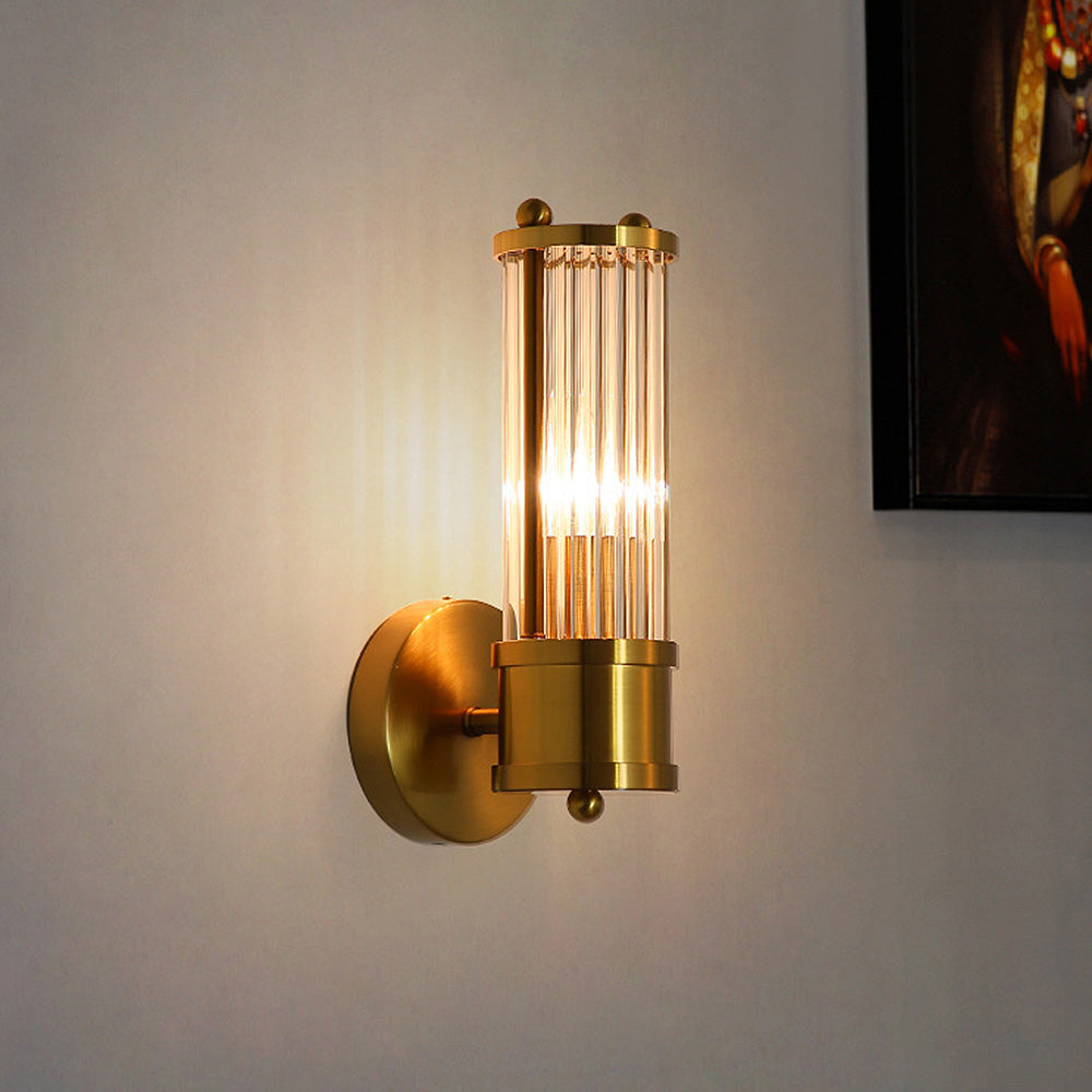 Vägglampa Guld Glas LED Inomhus Armatur