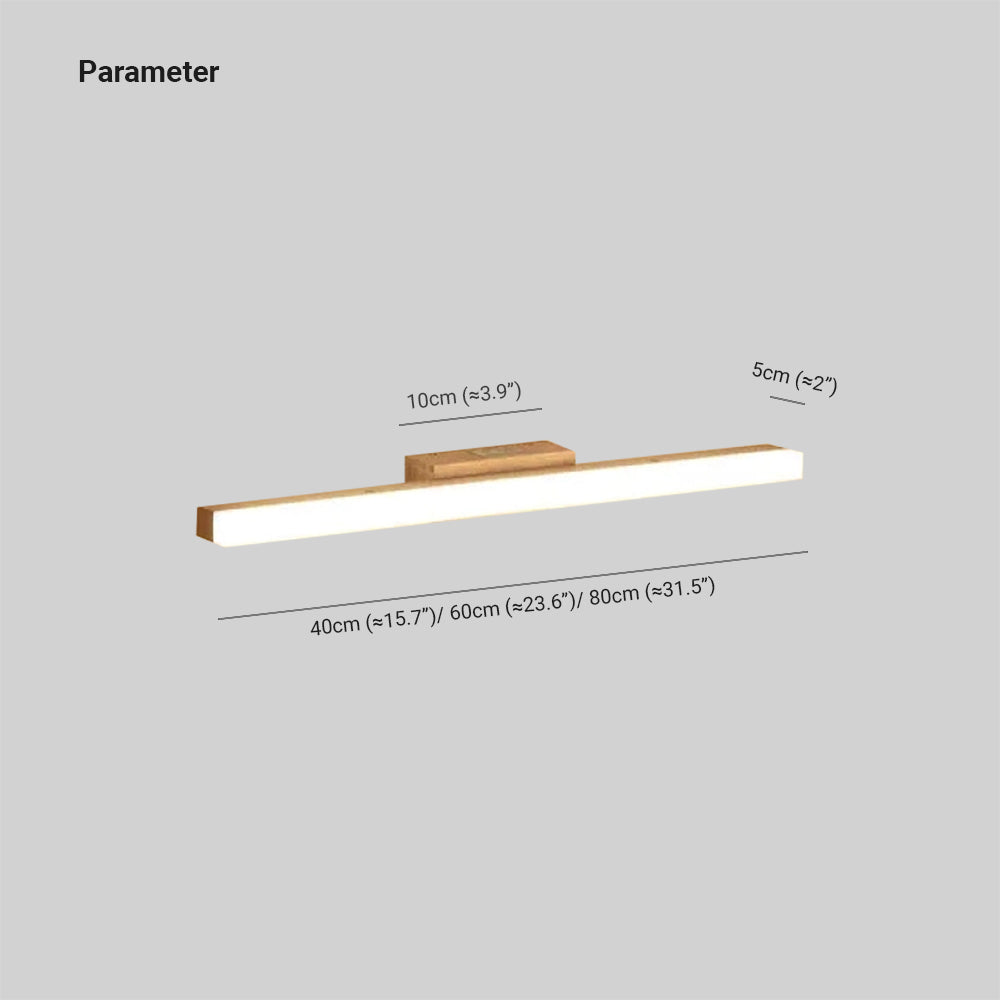 Leigh Moderne Linjär LED Vägglampa - Badrum/Vardagsrum - Trä