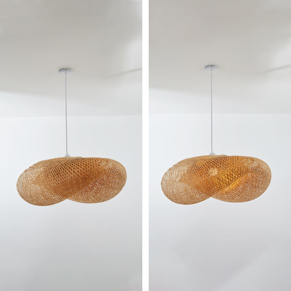 ZenBamboo LED Hänglampa Bollar av Bambu för Sovrum