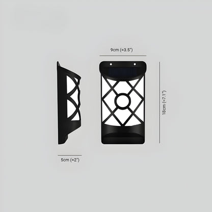 FlameGlow Lights - 2 sty utomhusbelysning solcellsdrivna LED-vägglampa