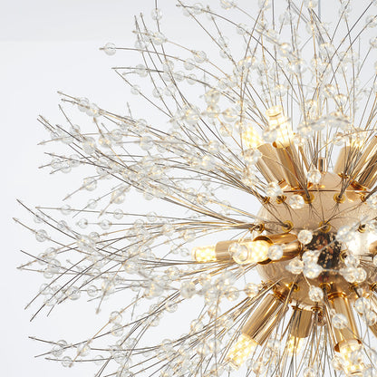 Luna Elegante LED Henglampor - Vit och Guld Metall för Vardagsrum och Matrum