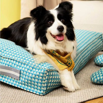 Vaffel Pluche Hundeseng Mjuk Stilig Ultra Mysig Tyg