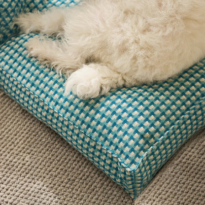 Vaffel Pluche Hundeseng Mjuk Stilig Ultra Mysig Tyg