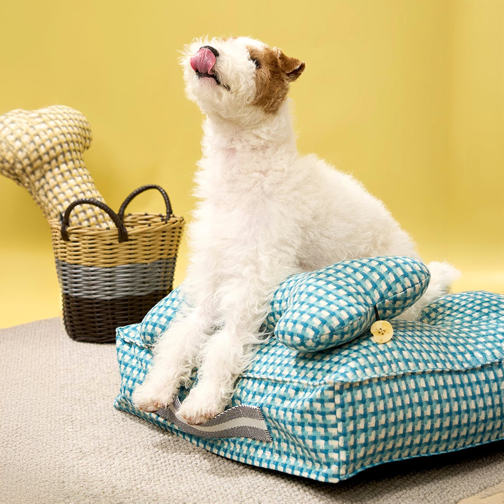 Vaffel Pluche Hundeseng Mjuk Stilig Ultra Mysig Tyg