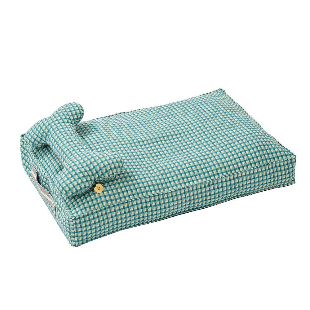 Vaffel Pluche Hundeseng Mjuk Stilig Ultra Mysig Tyg