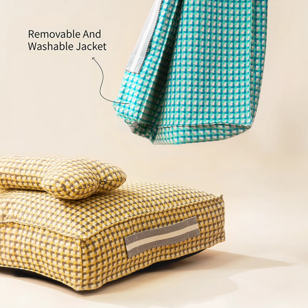 Vaffel Pluche Hundeseng Mjuk Stilig Ultra Mysig Tyg