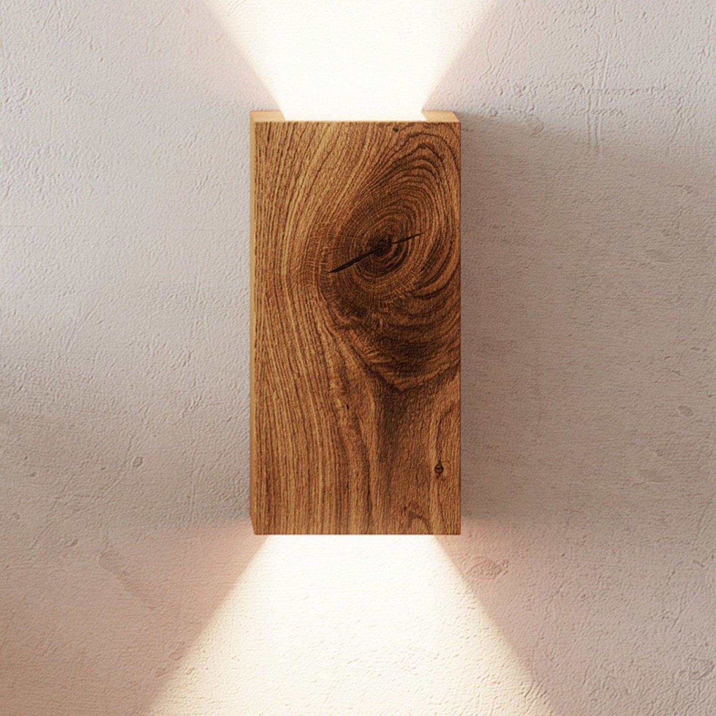 NordicGlow – Rustik Trä Vägglampa med LED Belysning för Vardagsrum och Sovrum
