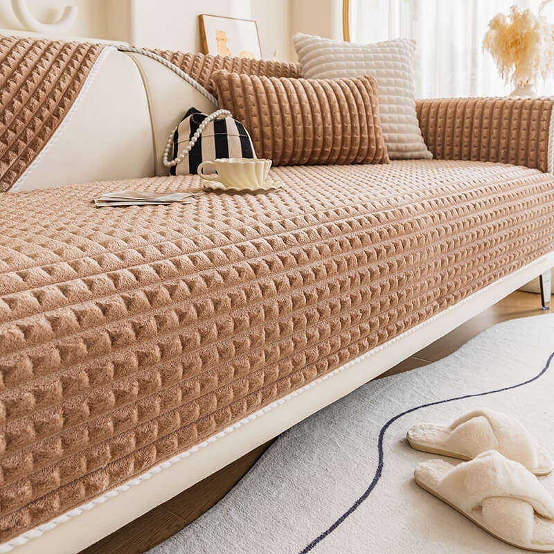 Varm Flanell Husdjursvänlig Soffskydd Sofföverdrag - Halkfritt