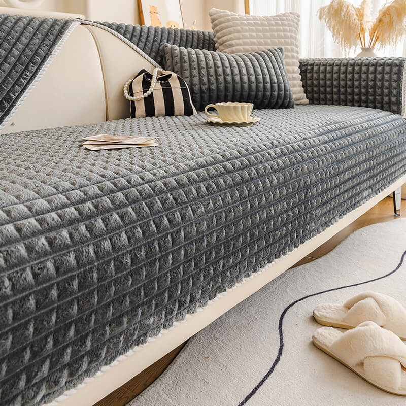 Varm Flanell Husdjursvänlig Soffskydd Sofföverdrag - Halkfritt