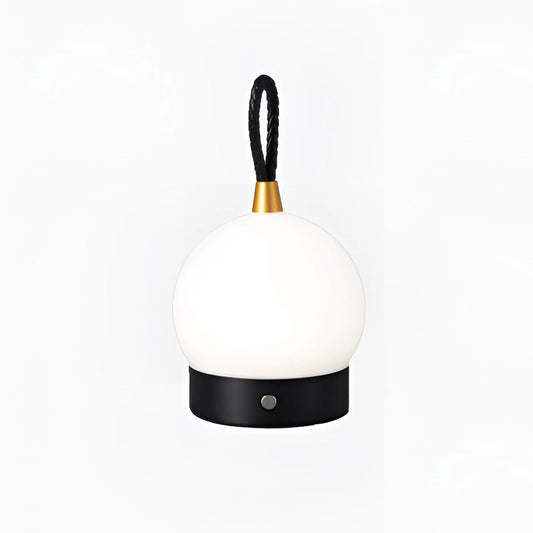 Vattentät, trådlös LED-bordslampa – Bärbar orb-design med snabbladdningsfunktion, för inomhus- och utomhusområden