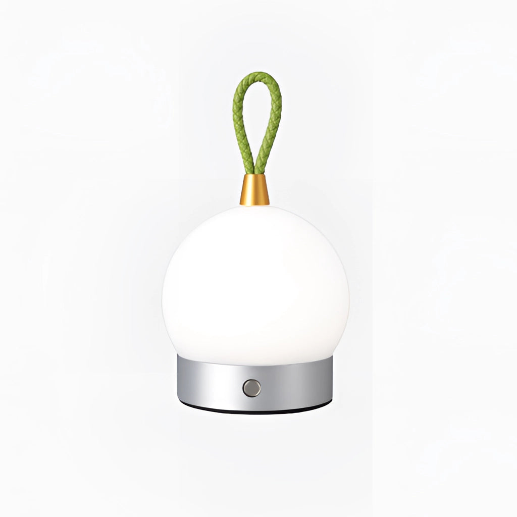 Vattentät, trådlös LED-bordslampa – Bärbar orb-design med snabbladdningsfunktion, för inomhus- och utomhusområden