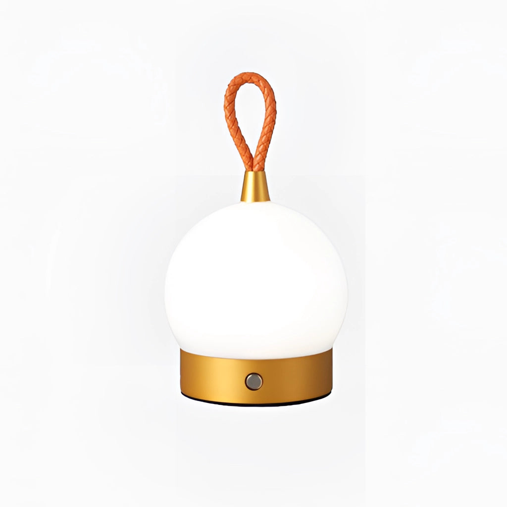 Vattentät, trådlös LED-bordslampa – Bärbar orb-design med snabbladdningsfunktion, för inomhus- och utomhusområden