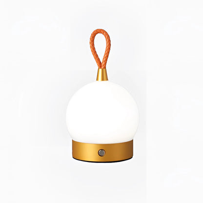 Vattentät, trådlös LED-bordslampa – Bärbar orb-design med snabbladdningsfunktion, för inomhus- och utomhusområden