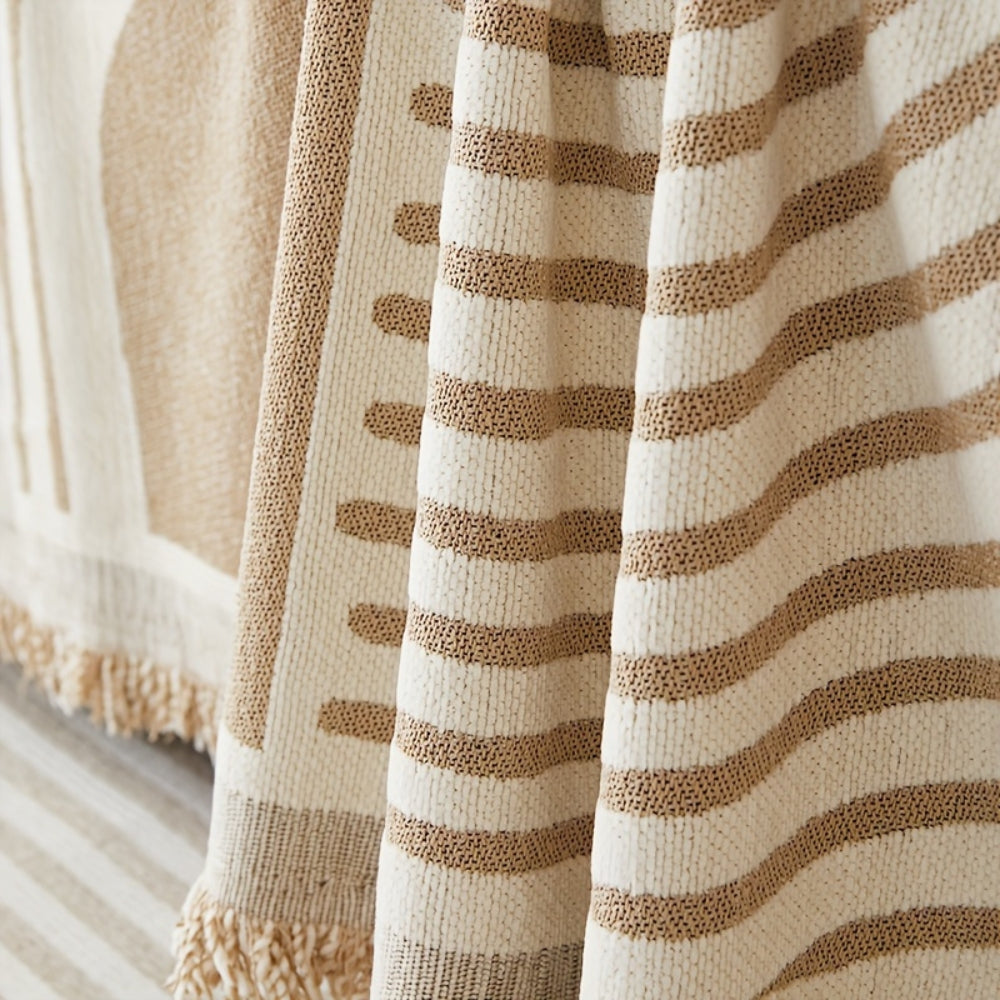 Vågig Rand Boho Sofföverdrag