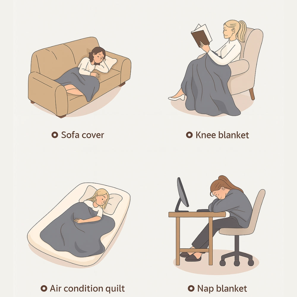 Vågig Rand Boho Sofföverdrag