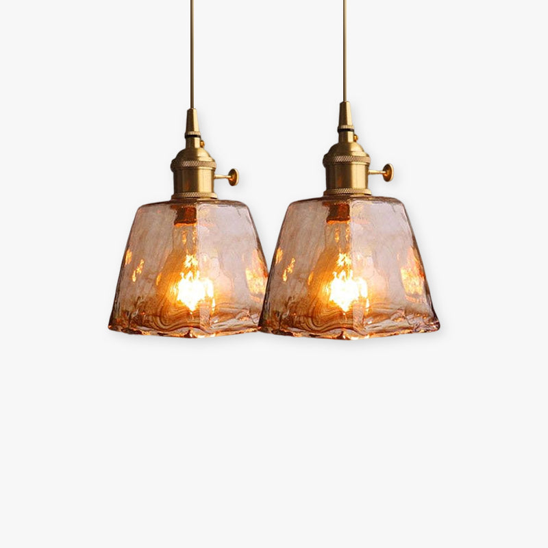 Eloise Vintage LED Taklampor i Guld Metall och Glas för Sovrum, Vardagsrum, Matrum