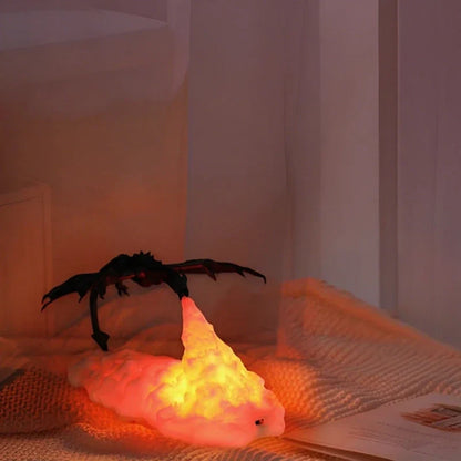 LED Fantasy Dragon Flame Bordslampa