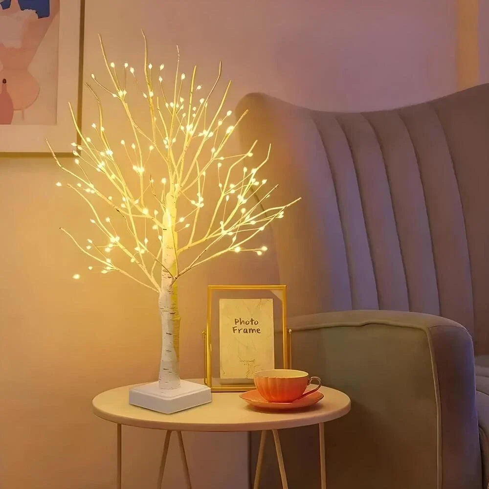 LED Bordsplacering Björk Dekorativt Träd Ljus