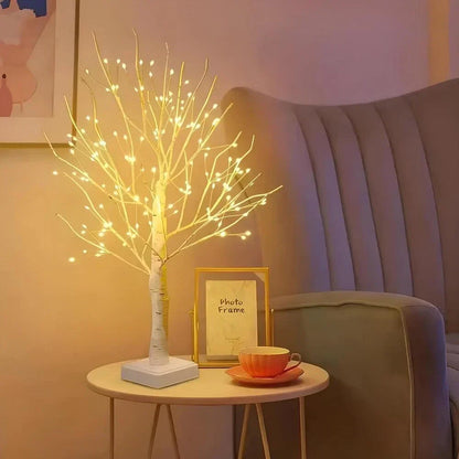 LED Bordsplacering Björk Dekorativt Träd Ljus