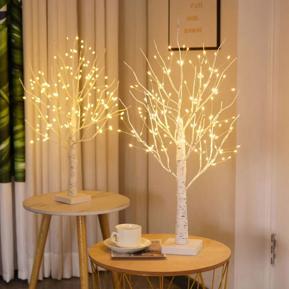 LED Bordsplacering Björk Dekorativt Träd Ljus