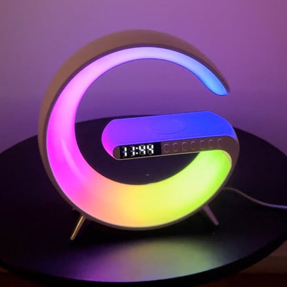 Trådlös Laddning Lampa LED Klocka Högtalare