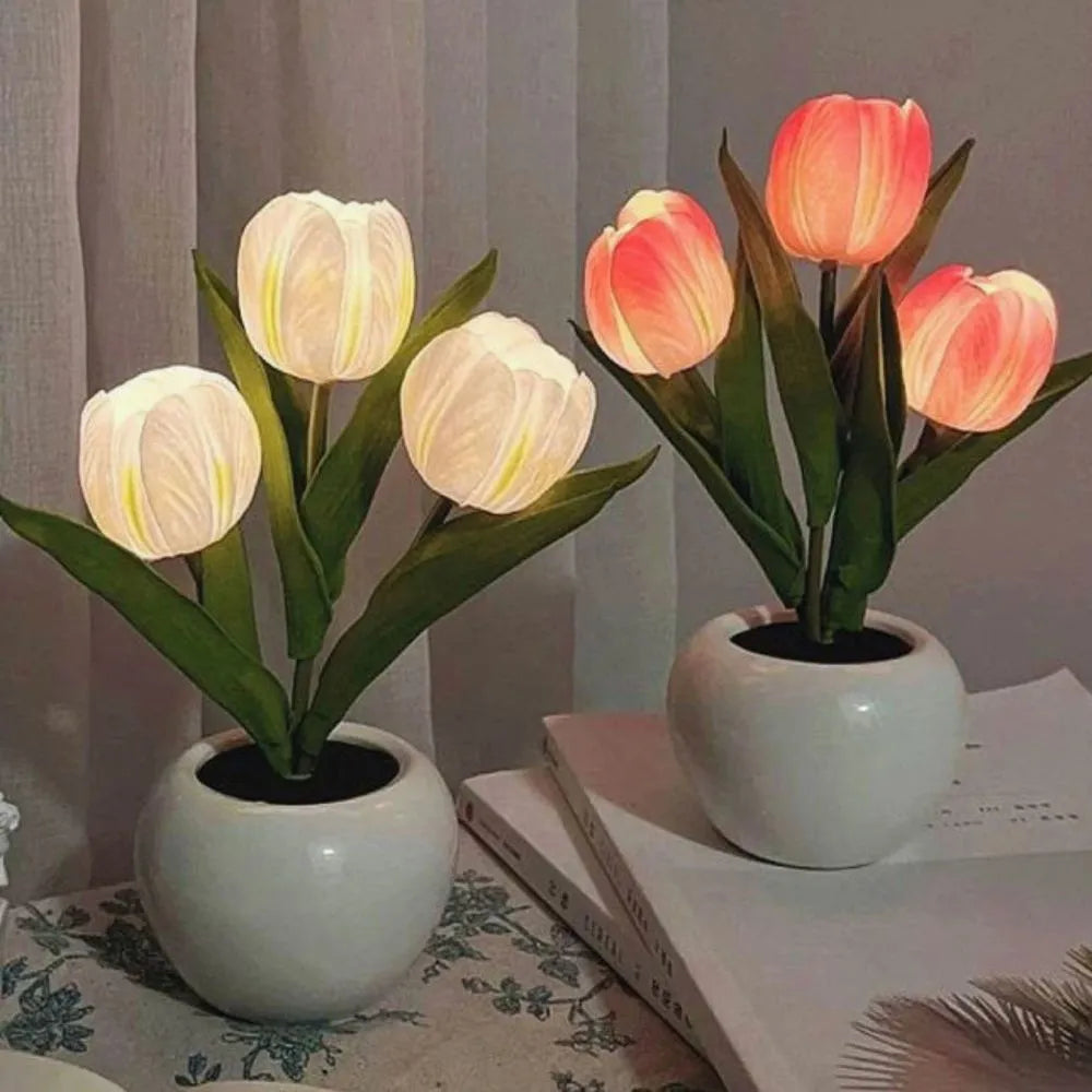 LED Bordslampa Blomkruka Lampa Dekor