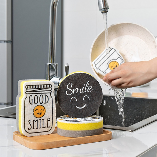 ScrubMaster – Set med 4 roliga kökssvampar för enkel diskning