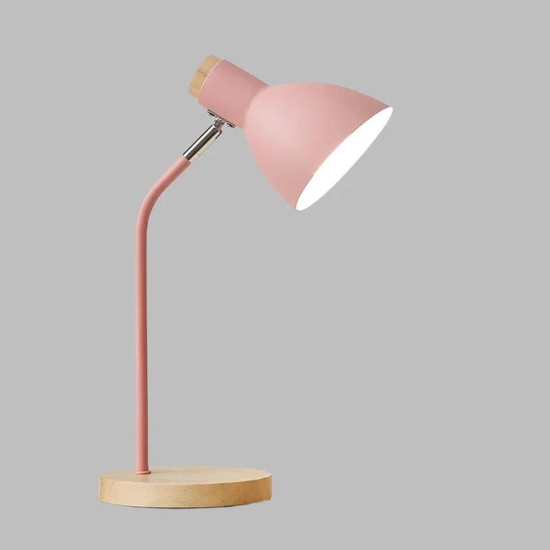LumiWood – Träbordslampa, Skandinavisk Skrivbordsbelysning med Trä och Metall